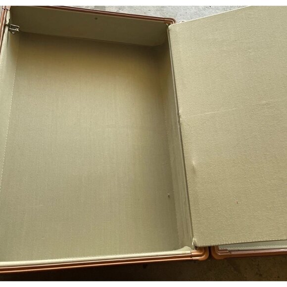 Samsonite Vintage Streamlite Suitcases Luggage Solid Brown 1950s RARE Style 4651 - Picture 14 of 16